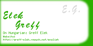 elek greff business card